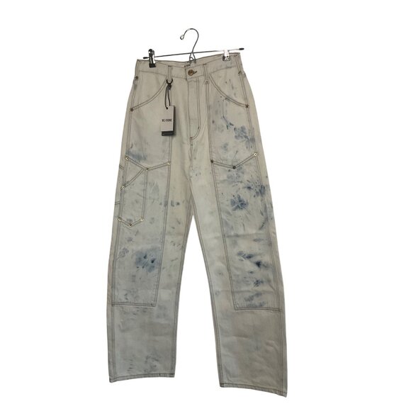 Re/Done White Super High Workwear Jeans size 26 denim bleached Y2K 90’s vintage - Picture 11 of 14
